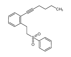 1-(hex-1-ynyl)-2-(2-(phenylsulfonyl)ethyl)benzene 1097645-32-3
