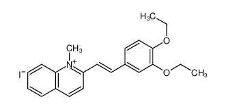 2-[(E)-2-(3,4-diethoxyphenyl)ethenyl]-1-methylquinolin-1-ium,iodide 7469-64-9