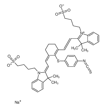 sodium,4-[2-[2-[3-[2-[3,3-dimethyl-1-(4-sulfonatobutyl)indol-1-ium-2-yl]ethenyl]-2-(4-isothiocyanatophenyl)sulfanylcyclohex-2-en-1-ylidene]ethylidene]-3,3-dimethylindol-1-yl]butane-1-sulfonate 152111-91-6