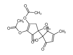 Acetic acid 4-acetoxy-1'-hydroxy-1,3'-dimethyl-2,2',5'-trioxo-bicyclopentyl-3,3'-dien-3-yl ester