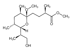methyl (R)-4-((2S,3R,5R,6S)-6-((R)-1-hydroxypropan-2-yl)-2-methoxy-3,5-dimethyltetrahydro-2H-pyran-2-yl)-2-methylbutanoate 80657-92-7