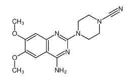 4-(4-amino-6,7-dimethoxy-quinazolin-2-yl)-piperazine-1-carbonitrile 65679-29-0