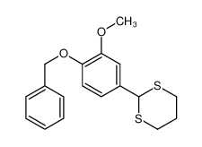 2-(3-methoxy-4-phenylmethoxyphenyl)-1,3-dithiane 50766-69-3