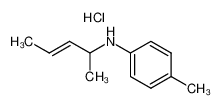 ((E)-1-Methyl-but-2-enyl)-p-tolyl-amine; hydrochloride 125426-51-9