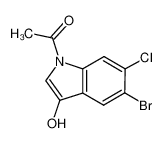 1-(5-bromo-6-chloro-3-hydroxyindol-1-yl)ethanone 90766-88-4