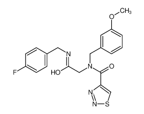 N-{2-[(4-Fluorobenzyl)amino]-2-oxoethyl}-N-(3-methoxybenzyl)-1,2, 3-thiadiazole-4-carboxamide
