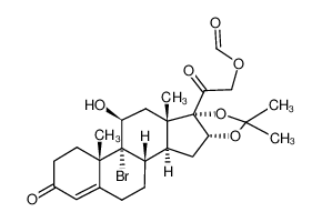 9-bromo-11β-hydroxy-16α,17-(isopropylidenedioxy)-3,20-dioxopregn-4-en-21-yl formate 160512-79-8