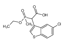 2-(5-chloro-1-benzothiophen-3-yl)-2-[ethoxy(methyl)phosphoryl]acetic acid 1224709-42-5