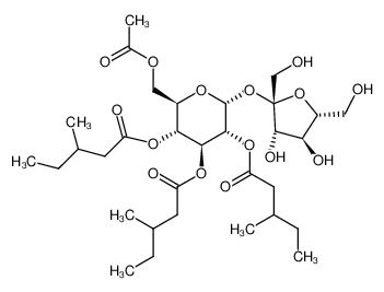 6-O-acetyl 2,3,4-tri-O-(3-methylvaleryl)-α-D-glucopyranosyl β-D-fructofuranoside 97614-61-4