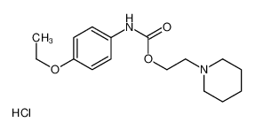 55792-10-4 2-piperidin-1-ium-1-ylethyl N-(4-ethoxyphenyl)carbamate,chloride