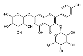 kaempferol 3-O-α-L-rhamnopyranosyl-7-O-α-L-rhamnopyranoside 482-38-2