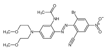 N-[5-[bis(2-methoxyethyl)amino]-2-[(2-bromo-6-cyano-4-nitrophenyl)diazenyl]phenyl]acetamide 41622-04-2