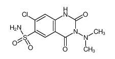 7-chloro-3-(dimethylamino)-2,4-dioxo-1H-quinazoline-6-sulfonamide 75787-40-5