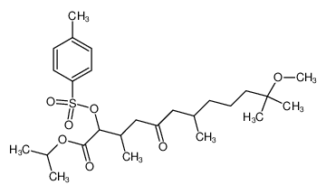 103768-93-0 isopropyl 11-methoxy-3,7,11-trimethyl-5-oxo-2-(tosyloxy)dodecanoate
