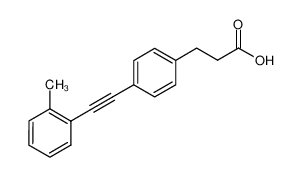 3-[4-[2-(2-methylphenyl)ethynyl]phenyl]propanoic acid 1082058-99-8