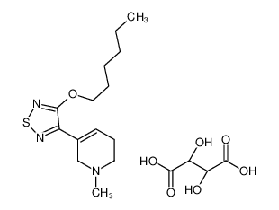 (2R,3R)-2,3-二羟基丁二酸;3-己氧基-4-(1-甲基-3,6-二氢-2H-吡啶-5-基)-1,2,5-噻二唑