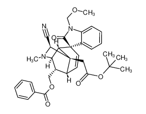 ((1'S,3S,3'R,3a'S,4'R,7a'S,8'S)-3a'-(2-(tert-butoxy)-2-oxoethyl)-3'-cyano-1-(methoxymethyl)-2'-methyl-2-oxo-1',2',3',3a',4',7a'-hexahydrospiro[indoline-3,7'-[1,4]methanoisoindol]-8'-yl)methyl benzoate 321172-62-7
