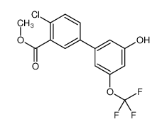 methyl 2-chloro-5-[3-hydroxy-5-(trifluoromethoxy)phenyl]benzoate 1261979-50-3