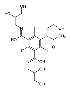 5-[acetyl(2-hydroxyethyl)amino]-1-N,3-N-bis(2,3-dihydroxypropyl)-2,4,6-triiodobenzene-1,3-dicarboxamide 70894-76-7