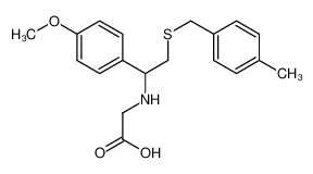 2-[[1-(4-methoxyphenyl)-2-[(4-methylphenyl)methylsulfanyl]ethyl]amino]acetic acid 628298-45-3