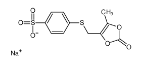 sodium,4-[(5-methyl-2-oxo-1,3-dioxol-4-yl)methylsulfanyl]benzenesulfonate 111738-22-8