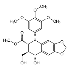 (5R,6R,7R,8R)-methyl 8-hydroxy-7-(hydroxymethyl)-5-(3,4,5-trimethoxyphenyl)-5,6,7,8-tetrahydronaphtho[2,3-d][1,3]dioxole-6-carboxylate 1256-91-3