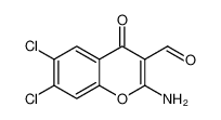 2-amino-6,7-dichloro-4-oxochromene-3-carbaldehyde 288399-46-2