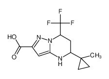 5-(1-methylcyclopropyl)-7-(trifluoromethyl)-1,5,6,7-tetrahydropyrazolo[1,5-a]pyrimidine-2-carboxylic acid 436088-54-9