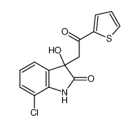 7-chloro-3-hydroxy-3-(2-oxo-2-thiophen-2-ylethyl)-1H-indol-2-one 83393-71-9