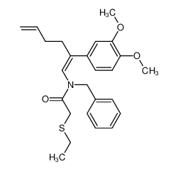 (Z)-N-benzyl-N-[2-(3,4-dimethoxyphenyl)hexa-1,5-dienyl]-2-ethylsulfanylacetamide