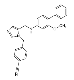 Benzonitrile,4-[[5-[[(2-methoxy[1,1'-biphenyl]-4-yl)amino]methyl]-1H-imidazol-1-yl]methyl]- 185908-90-1