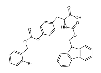 (2S)-3-[4-[(2-bromophenyl)methoxycarbonyloxy]phenyl]-2-(9H-fluoren-9-ylmethoxycarbonylamino)propanoic acid 147688-40-2