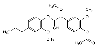 2-methoxy-4-(1-methoxy-2-(2-methoxy-4-propylphenoxy)propyl)phenyl acetate 36831-66-0