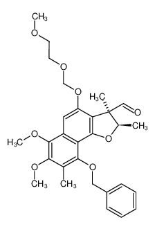 (2R,3R)-9-(benzyloxy)-6,7-dimethoxy-4-((2-methoxyethoxy)methoxy)-2,3,8-trimethyl-2,3-dihydronaphtho[1,2-b]furan-3-carbaldehyde 217486-32-3