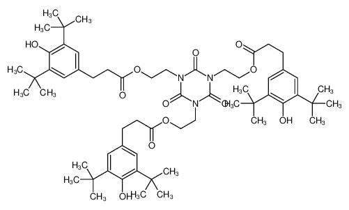 2-[3,5-bis[2-[3-(3,5-ditert-butyl-4-hydroxyphenyl)propanoyloxy]ethyl]-2,4,6-trioxo-1,3,5-triazinan-1-yl]ethyl 3-(3,5-ditert-butyl-4-hydroxyphenyl)propanoate 34137-09-2