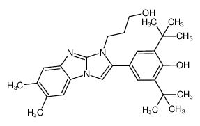 1224437-04-0 2,6-di-tert-butyl-4-(1-(3-hydroxypropyl)-6,7-dimethyl-1H-benzo[d]imidazo[1,2-a]imidazol-2-yl)phenol