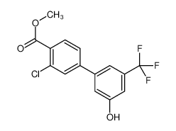 methyl 2-chloro-4-[3-hydroxy-5-(trifluoromethyl)phenyl]benzoate 1261889-40-0