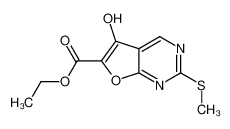5-羟基-2-甲硫基呋喃并[2,3-d]嘧啶-6-甲酸乙酯