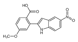 4-methoxy-2-(5-nitro-1H-indol-2-yl)benzoic acid 874752-03-1