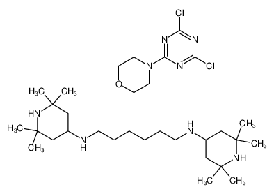 Poly[N,N'-bis(2,2,6,6-tetramethyl-4-piperidinyl)-1,6-hexanediamine-co-2,4-dichloro-6-morpholino-1,3,5-triazine] 98%