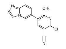 2-chloro-5-imidazo[1,2-a]pyridin-6-yl-6-methylpyridine-3-carbonitrile 116355-37-4
