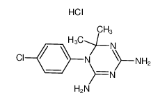 1-(4-chlorophenyl)-6,6-dimethyl-1,3,5-triazine-2,4-diamine,hydrochloride 152-53-4