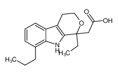 2-(1-ethyl-8-propyl-4,9-dihydro-3H-pyrano[3,4-b]indol-1-yl)acetic acid 57817-27-3