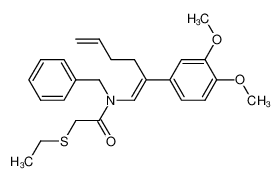 (E)-N-benzyl-N-[2-(3,4-dimethoxyphenyl)hexa-1,5-dienyl]-2-ethylsulfanylacetamide