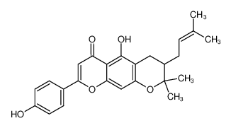 76288-42-1 4',5-dihydroxy-6'',6''-dimethyl-5''-C-prenyl-4'',5''-dihydropyrano[2'',3'':7,6]flavone