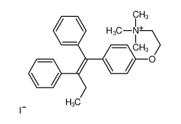 2-[4-[(Z)-1,2-diphenylbut-1-enyl]phenoxy]ethyl-trimethylazanium,iodide 107256-99-5
