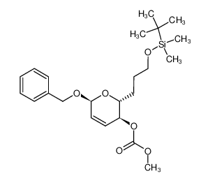 (2R,3S,6S)-6-(benzyloxy)-3,6-dihydro-2-(3-tert-butyldimethylsilyloxypropyl)-2H-pyran-3-yl methyl carbonate 1002754-11-1