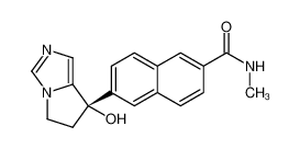 6-[(7S)-7-hydroxy-5,6-dihydropyrrolo[1,2-c]imidazol-7-yl]-N-methylnaphthalene-2-carboxamide 566939-85-3