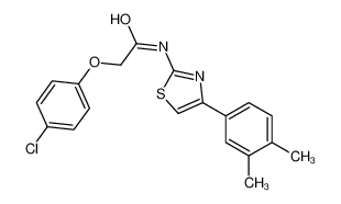 2-(4-chlorophenoxy)-N-[4-(3,4-dimethylphenyl)-1,3-thiazol-2-yl]acetamide 6218-07-1
