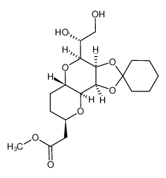 methyl 2-((3a'R,4'S,5a'S,8'R,9a'S,9b'S)-4'-((R)-1,2-dihydroxyethyl)octahydrospiro[cyclohexane-1,2'-[1,3]dioxolo[4,5-d]pyrano[3,2-b]pyran]-8'-yl)acetate